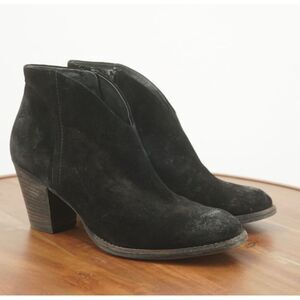 Paul Green Womens Delgado Ankle Boots Western Block Heel Black Suede 7UK / 9.5US